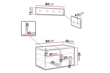 Hollan Entrémøbelsett - Møbler - Gangmøbler - Møbelsett til gang & entre