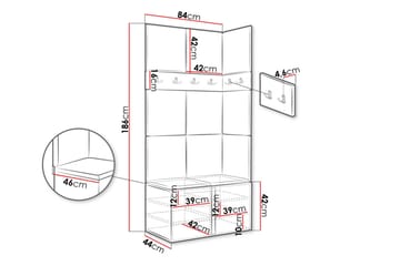 Hollan Entrémøbelsett - Møbler - Gangmøbler - Møbelsett til gang & entre