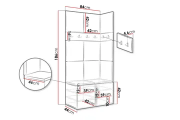 Hollan Entrémøbelsett - Møbler - Gangmøbler - Møbelsett til gang & entre