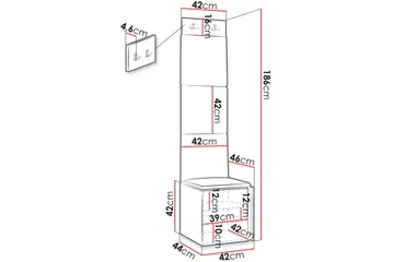 Hollan Hall Møbelsett - Beige - Møbler - Gangmøbler - Møbelsett til gang & entre