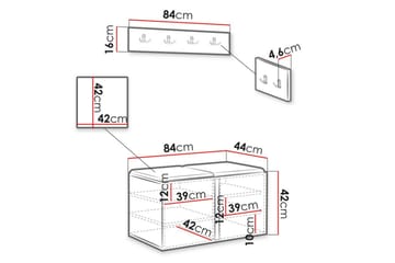Hollan Hall Møbelsett - Svart - Møbler - Gangmøbler - Møbelsett til gang & entre