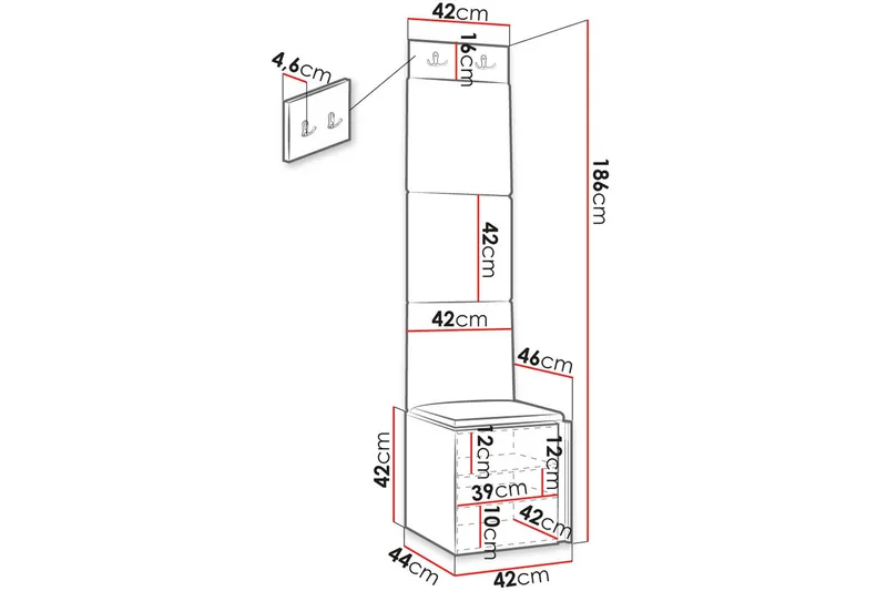 Hollan Hall Møbelsett - Møbler - Gangmøbler - Møbelsett til gang & entre