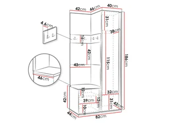 Hollan Hall Møbelsett - Møbler - Gangmøbler - Møbelsett til gang & entre