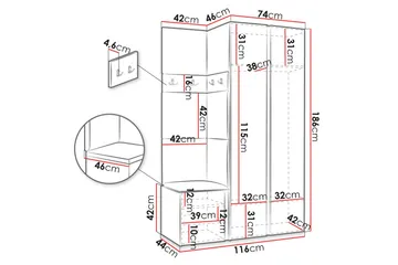 Hollan Hall Møbelsett - Møbler - Gangmøbler - Møbelsett til gang & entre