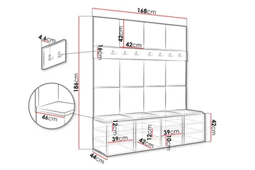 Hollan Hall Møbelsett - Møbler - Gangmøbler - Møbelsett til gang & entre