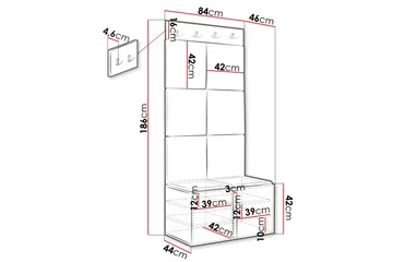 Hollan Hall Møbelsett - Møbler - Gangmøbler - Møbelsett til gang & entre