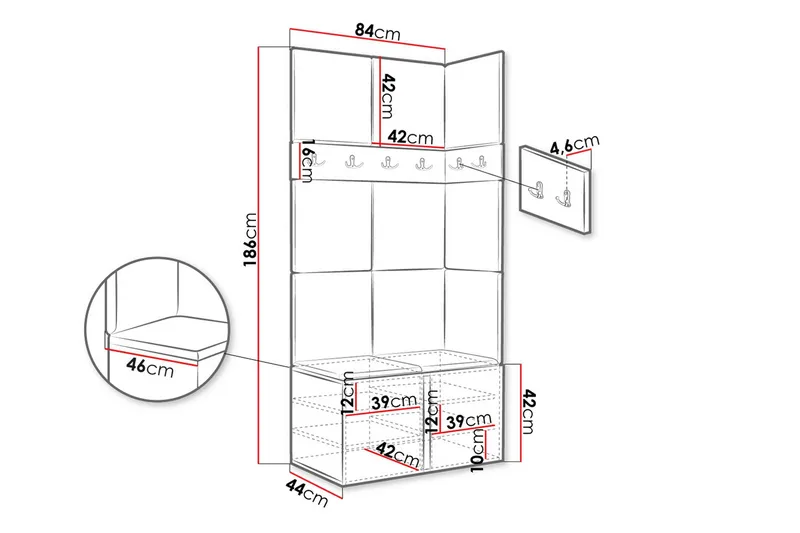 Hollan Hall Møbelsett - Møbler - Gangmøbler - Møbelsett til gang & entre