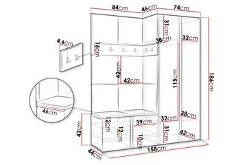 Hollan Hall Møbelsett - Møbler - Gangmøbler - Møbelsett til gang & entre
