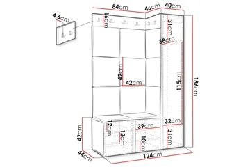 Hollan Hall Møbelsett - Møbler - Gangmøbler - Møbelsett til gang & entre