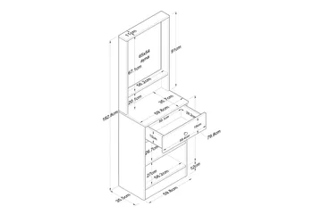 Hooda Gangmøbelsett - Hvit - Møbler - Gangmøbler - Møbelsett til gang & entre