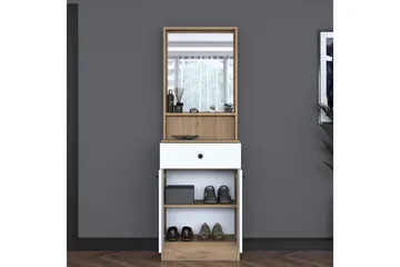 Hooda Gangmøbelsett - Valnøtt/Hvit - Møbler - Gangmøbler - Møbelsett til gang & entre