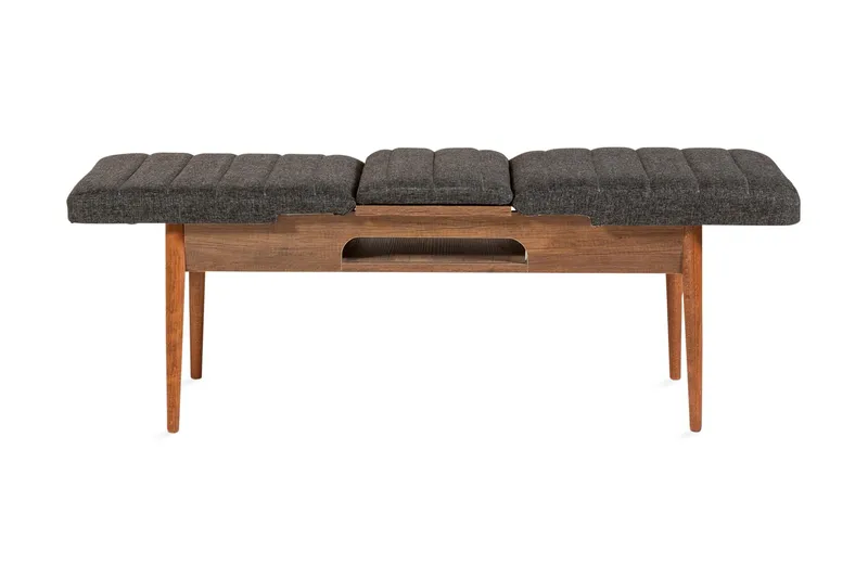 Idehult Benk 51 cm, Valnøtt / Antrasitt