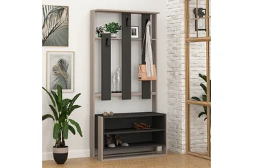 Klesskap Lindome 90 cm - Brun - Møbler - Gangmøbler - Møbelsett til gang & entre