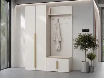 møbelsett NO_BRAND Garderobe KERKIN I beige - Møbler - Gangmøbler - Møbelsett til gang & entre