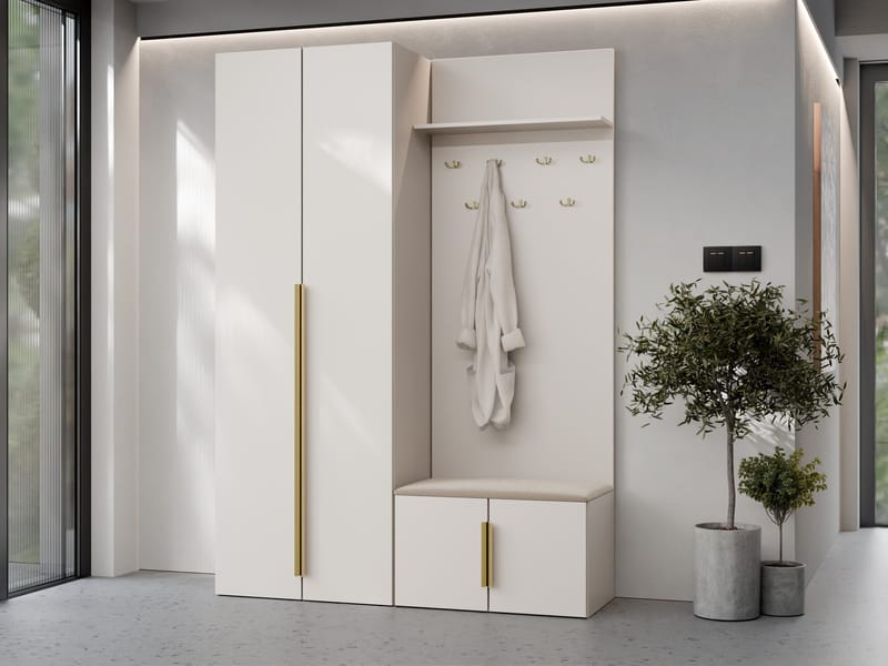 møbelsett NO_BRAND Garderobe KERKIN I beige - Møbler - Gangmøbler - Møbelsett til gang & entre