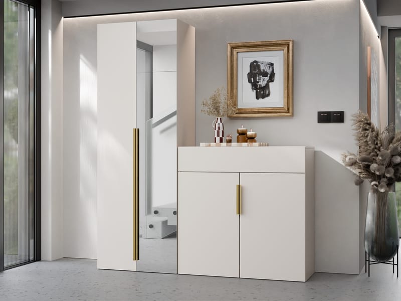 møbelsett NO_BRAND Møbelsett KERKIN II beige - Møbler - Gangmøbler - Møbelsett til gang & entre