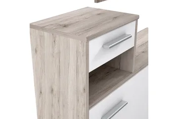 Breslau Hallmöbelset 98x180 cm - Beige / Brun / Hvit - Møbler - Gangmøbler - Møbelsett til gang & entre