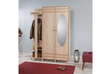 Brokind Klesoppbevaring 135 cm - Brun/Hvit - Møbler - Gangmøbler - Møbelsett til gang & entre