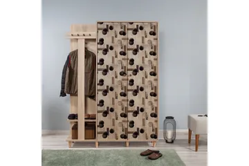 Brokind Klesoppbevaring 135 cm - Flerfarget/Eik - Møbler - Gangmøbler - Møbelsett til gang & entre