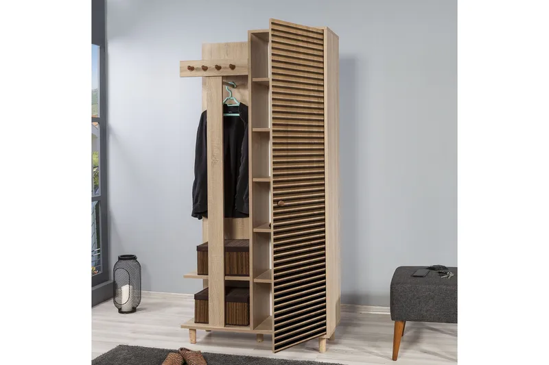 Brokind Klesskap 90 cm - Brun - Møbler - Gangmøbler - Møbelsett til gang & entre