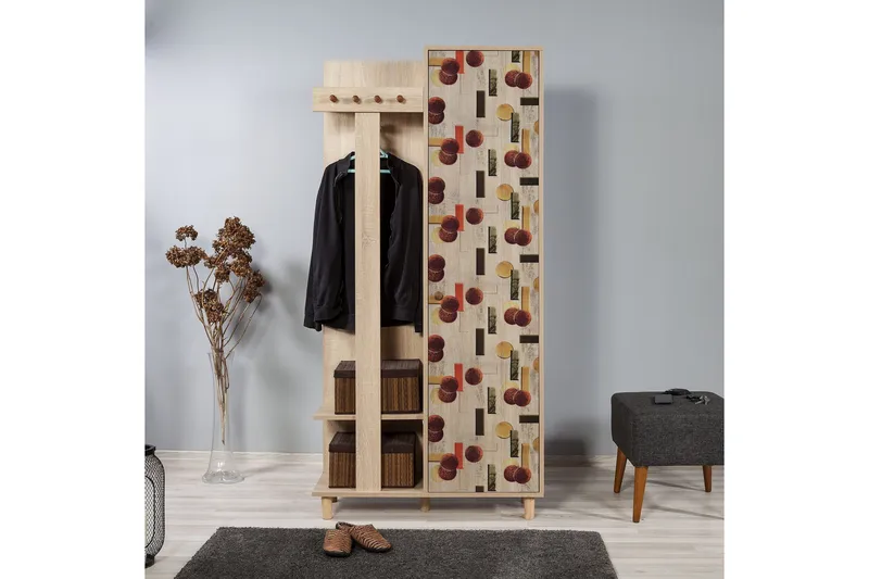 Brokind Klesskap 90 cm - Brun - Møbler - Gangmøbler - Møbelsett til gang & entre