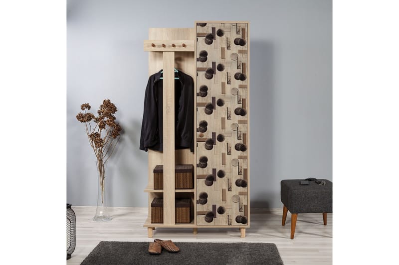 Brokind Klesskap 90 cm - Brun - Møbler - Gangmøbler - Møbelsett til gang & entre
