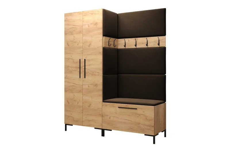 Dunvegan Gangmøbelsett 158x44 cm, Mørkebrun