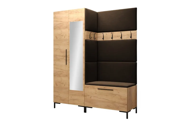 Dunvegan Gangmøbelsett 158x46 cm, Mørkebrun