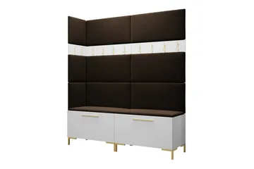 Dunvegan Gangmøbelsett 168x46 cm - Hvid - Møbler - Gangmøbler - Møbelsett til gang & entre