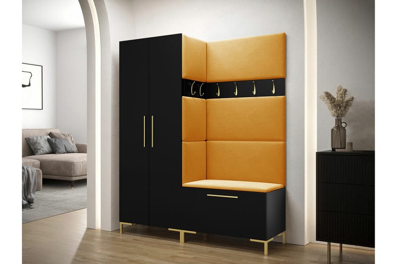 Dunvegan Hallmöbelset 158x44 cm Black - Møbler - Gangmøbler - Møbelsett til gang & entre