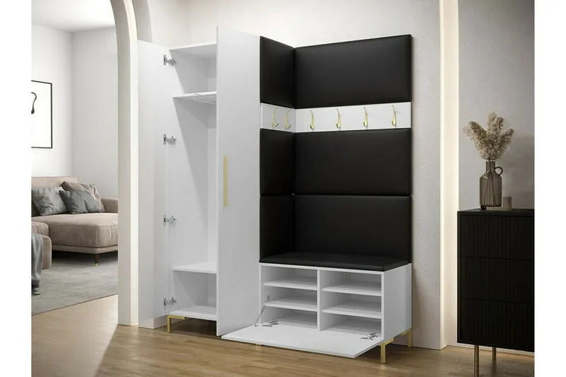 Dunvegan Hallmöbelset 158x44 cm White - Møbler - Gangmøbler - Møbelsett til gang & entre