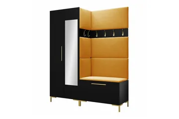 Dunvegan Hallmöbelset 158x46 cm Black - Møbler - Gangmøbler - Møbelsett til gang & entre