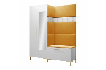 Dunvegan Hallmöbelset 158x46 cm White - Møbler - Gangmøbler - Møbelsett til gang & entre