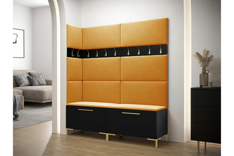 Dunvegan Hallmöbelset 168x46 cm Black - Møbler - Gangmøbler - Møbelsett til gang & entre