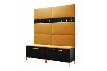 Dunvegan Hallmöbelset 168x46 cm Black - Møbler - Gangmøbler - Møbelsett til gang & entre