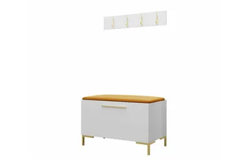 Dunvegan Hallmöbelset 84x44 cm White - Møbler - Gangmøbler - Møbelsett til gang & entre