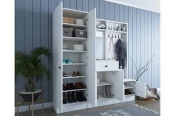 Erickslund Hallmøbelsett - Hvit - Møbler - Gangmøbler - Møbelsett til gang & entre