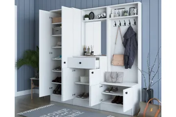 Erickslund Hallmøbelsett - Hvit - Møbler - Gangmøbler - Møbelsett til gang & entre