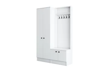 Erickslund Hallmøbelsett - Hvit - Møbler - Gangmøbler - Møbelsett til gang & entre