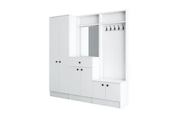 Erickslund Hallmøbelsett - Hvit - Møbler - Gangmøbler - Møbelsett til gang & entre