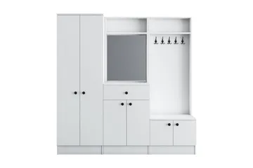 Erickslund Hallmøbelsett - Hvit - Møbler - Gangmøbler - Møbelsett til gang & entre