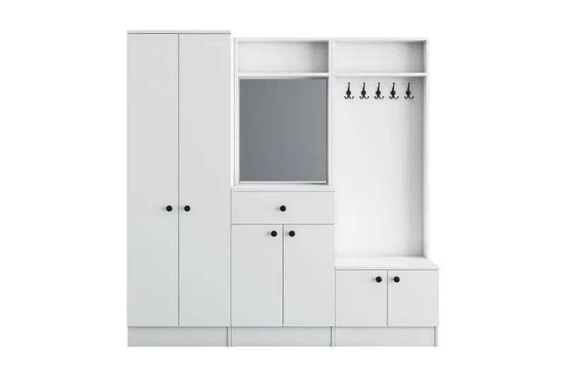 Erickslund Hallmøbelsett - Hvit - Møbler - Gangmøbler - Møbelsett til gang & entre