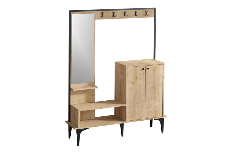 Gangmøbelsett Cirsinia 35x114 cm - Natur/Hvit - Møbler - Gangmøbler - Møbelsett til gang & entre