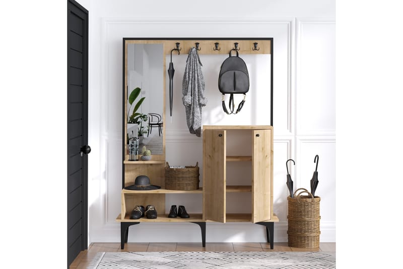 Gangmøbelsett Cirsinia 35x114 cm - Natur/Hvit - Møbler - Gangmøbler - Møbelsett til gang & entre