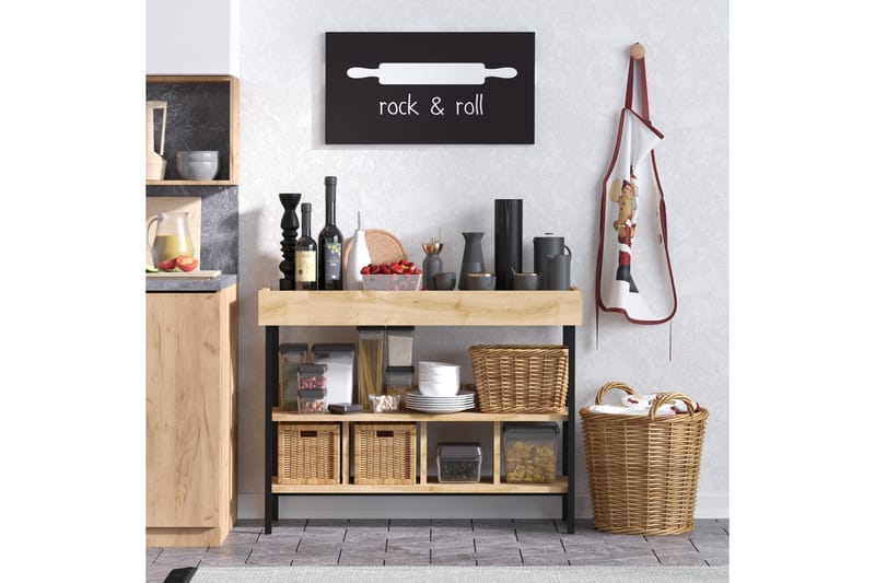 Gangmøbelsett Cosama 35x103 cm - Natur/Hvit - Møbler - Gangmøbler - Møbelsett til gang & entre