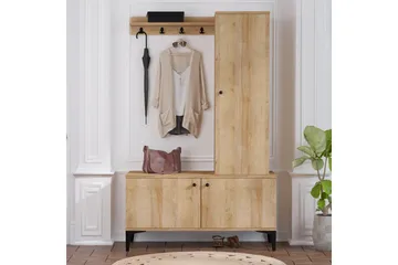 Hall Stand Eik|Svart - Natur/Svart - Møbler - Gangmøbler - Møbelsett til gang & entre