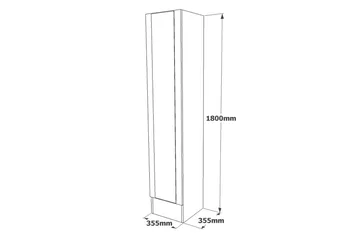 Hardyng Hallmöbelset 34x90 cm Dobbel Høyre - Natur - Møbler - Gangmøbler - Møbelsett til gang & entre