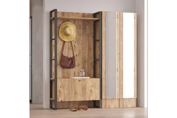 Hardyng Hallmöbelset 34x90 cm Dobbel Høyre - Natur - Møbler - Gangmøbler - Møbelsett til gang & entre