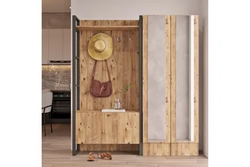 Hardyng Hallmöbelset 34x90 cm Dobbel Høyre - Natur - Møbler - Gangmøbler - Møbelsett til gang & entre