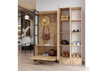 Hardyng Hallmöbelset 34x90 cm Dobbel Høyre - Natur - Møbler - Gangmøbler - Møbelsett til gang & entre